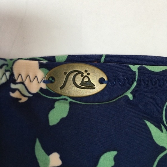 QUICKSILVER Blue Floral Side-Tie String Bikini Bottom NWOT - Picture 7 of 13